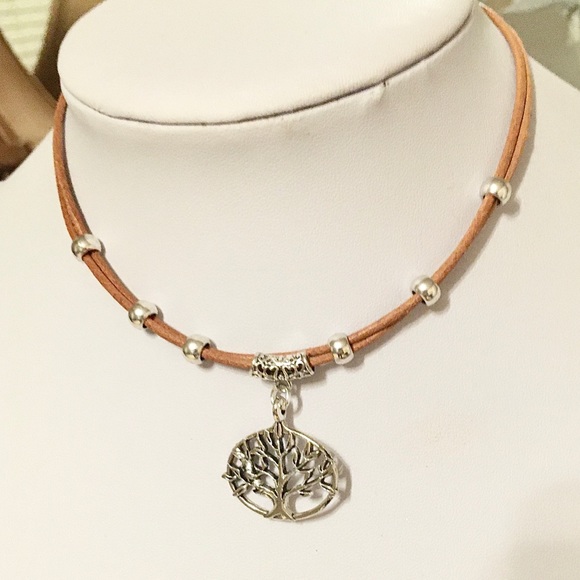 Leather tree of life choker - Picture 2 of 6
